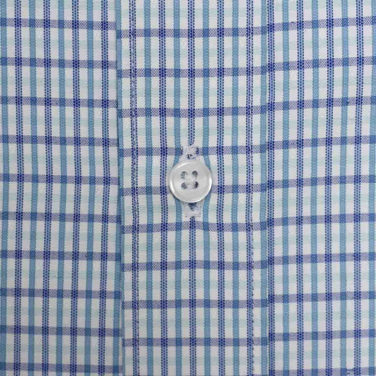 Camisa de Vestir Slim Color Azul Combinado Chaps
