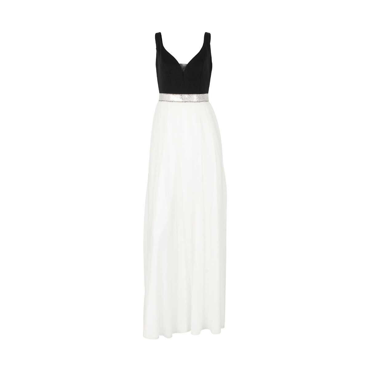 Vestido Combinado con Cinturón Noshe