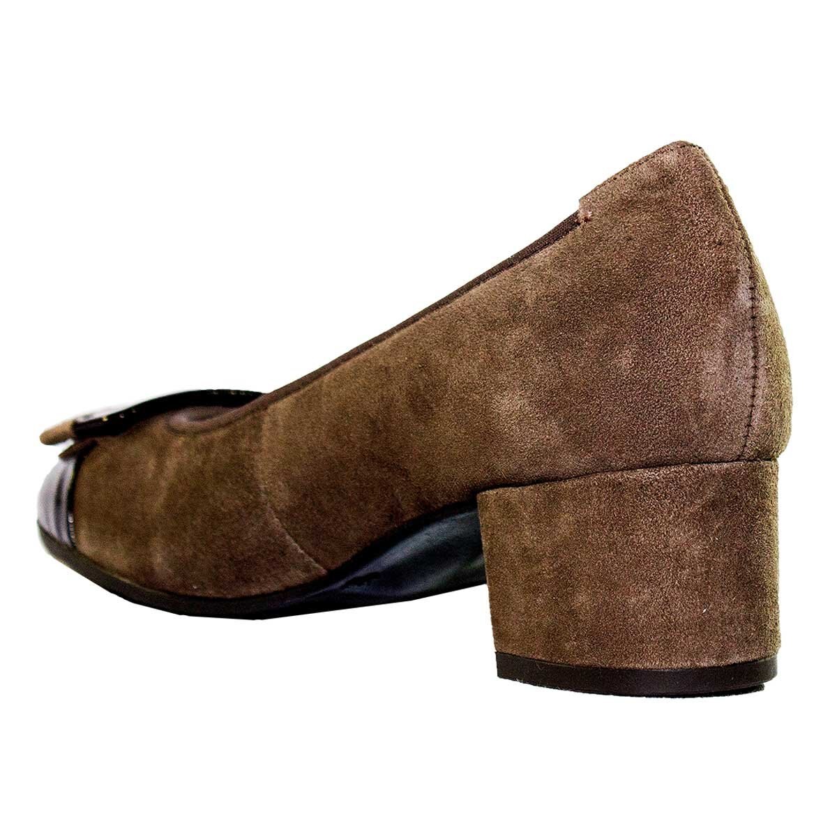 Zapatilla Beige con Tacón Y Puntera el Borcegui