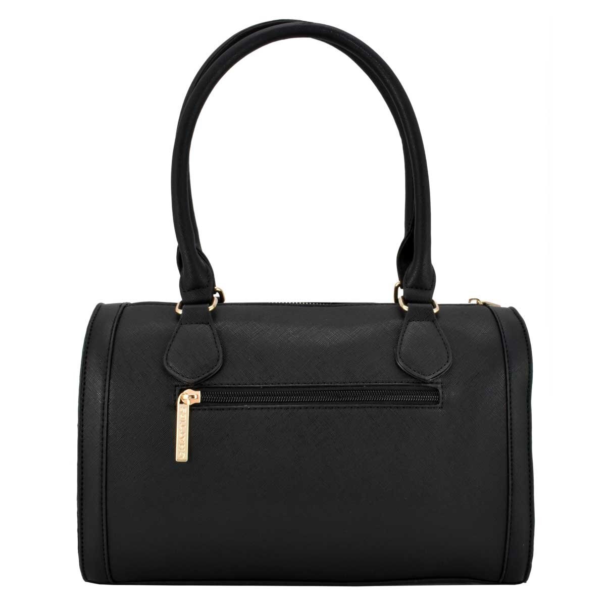 Bolso Bowler Negro con Animal Print Chatties