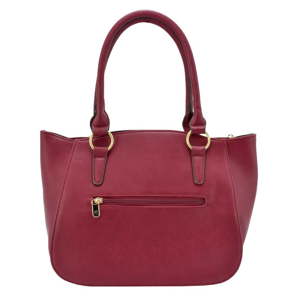 Bolso Satchel Vino con Textura Frontal Y Tasel Ted Lapidus