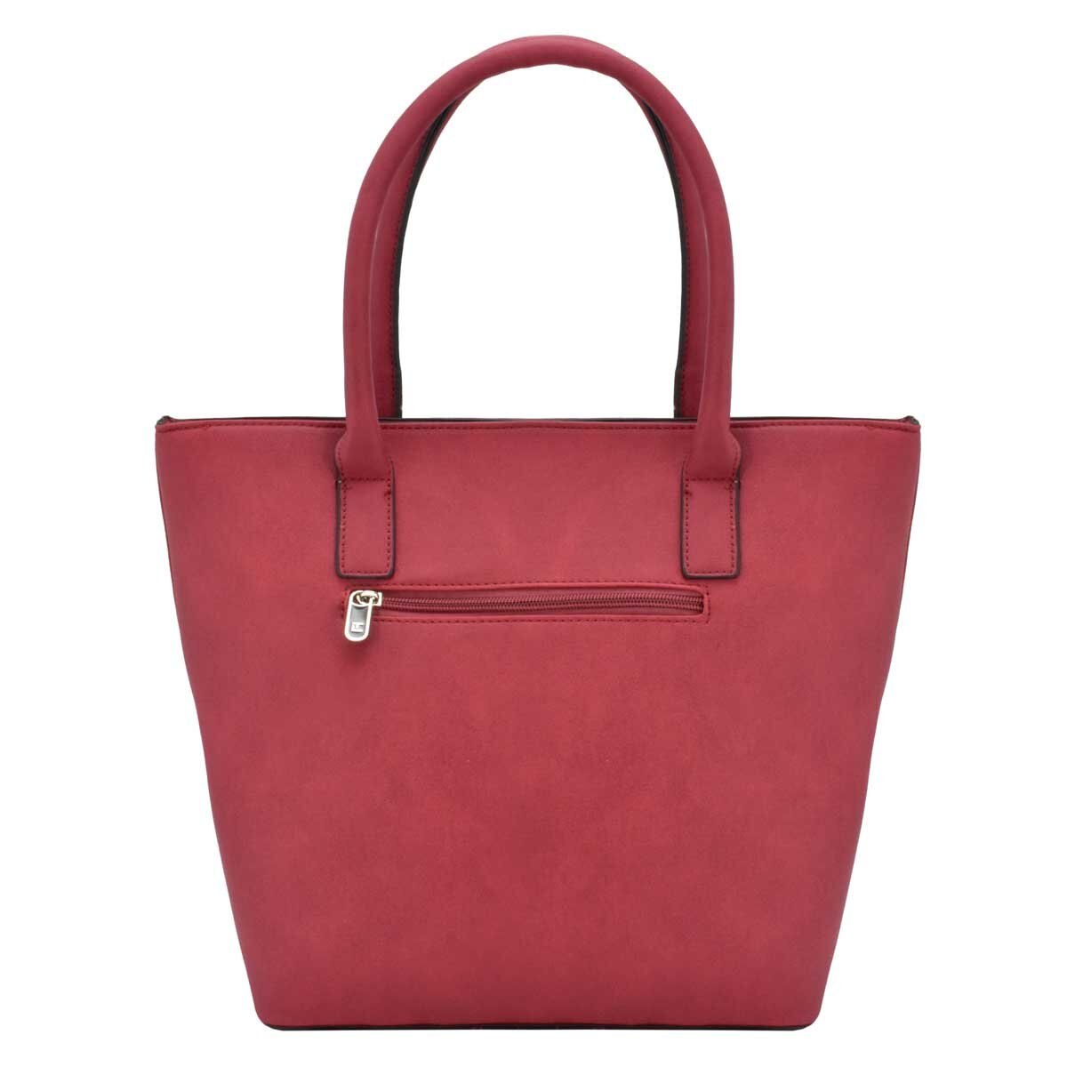 Bolso Tote Rojo con Moño Y Tasel Colgante Ted Lapidus