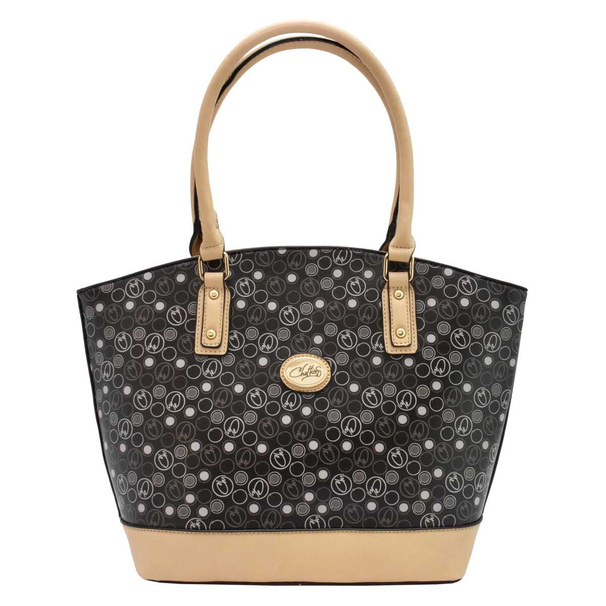 Bolso Tote Rosa con Impresión de Monograma Chatties
