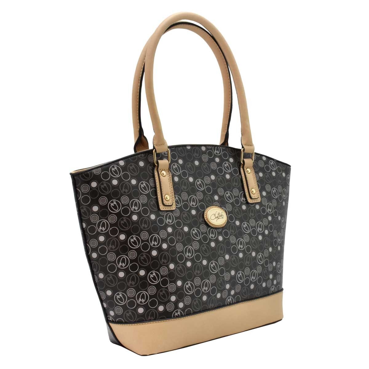 Bolso Tote Rosa con Impresión de Monograma Chatties