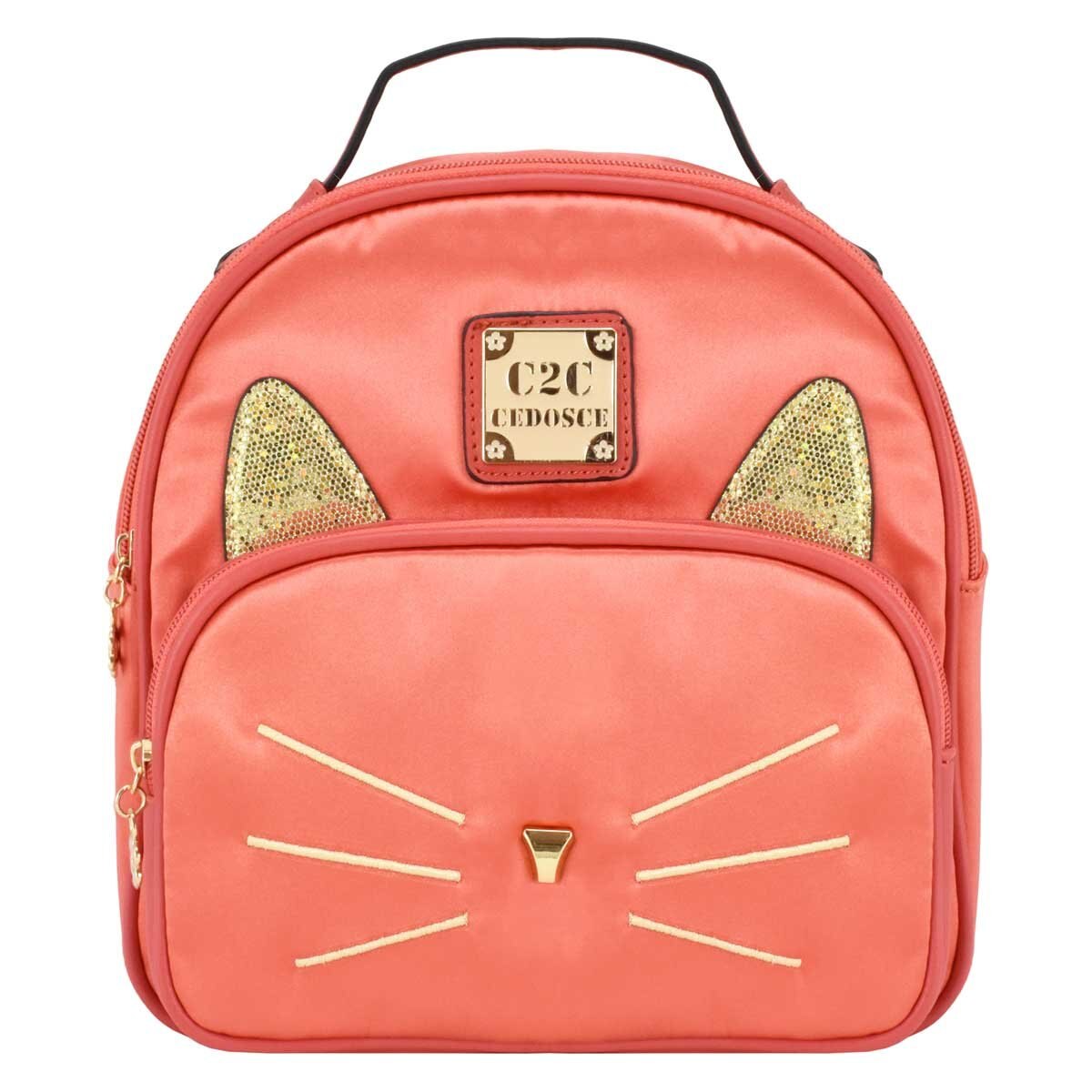 Bolso Backpack Rosa en Forma de Gato C2C
