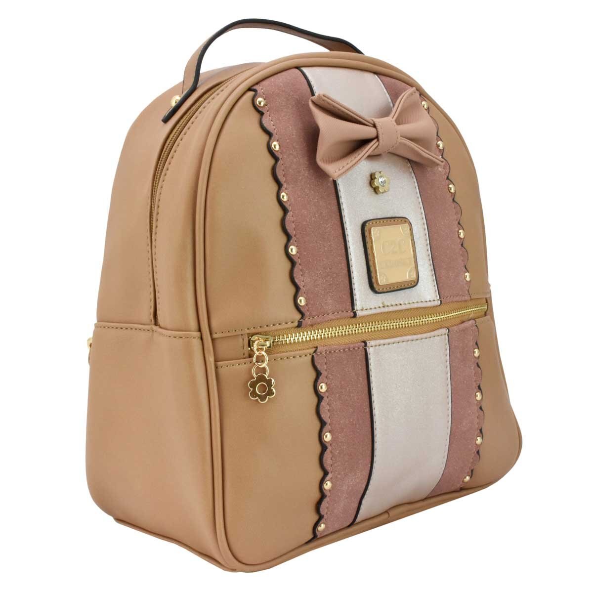 Bolso Backpack Camel con Moño C2C