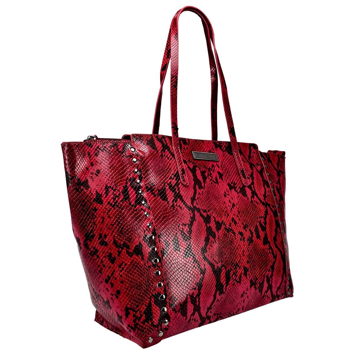 Bolsa Tipo Tote Color Vino Perry Ellis