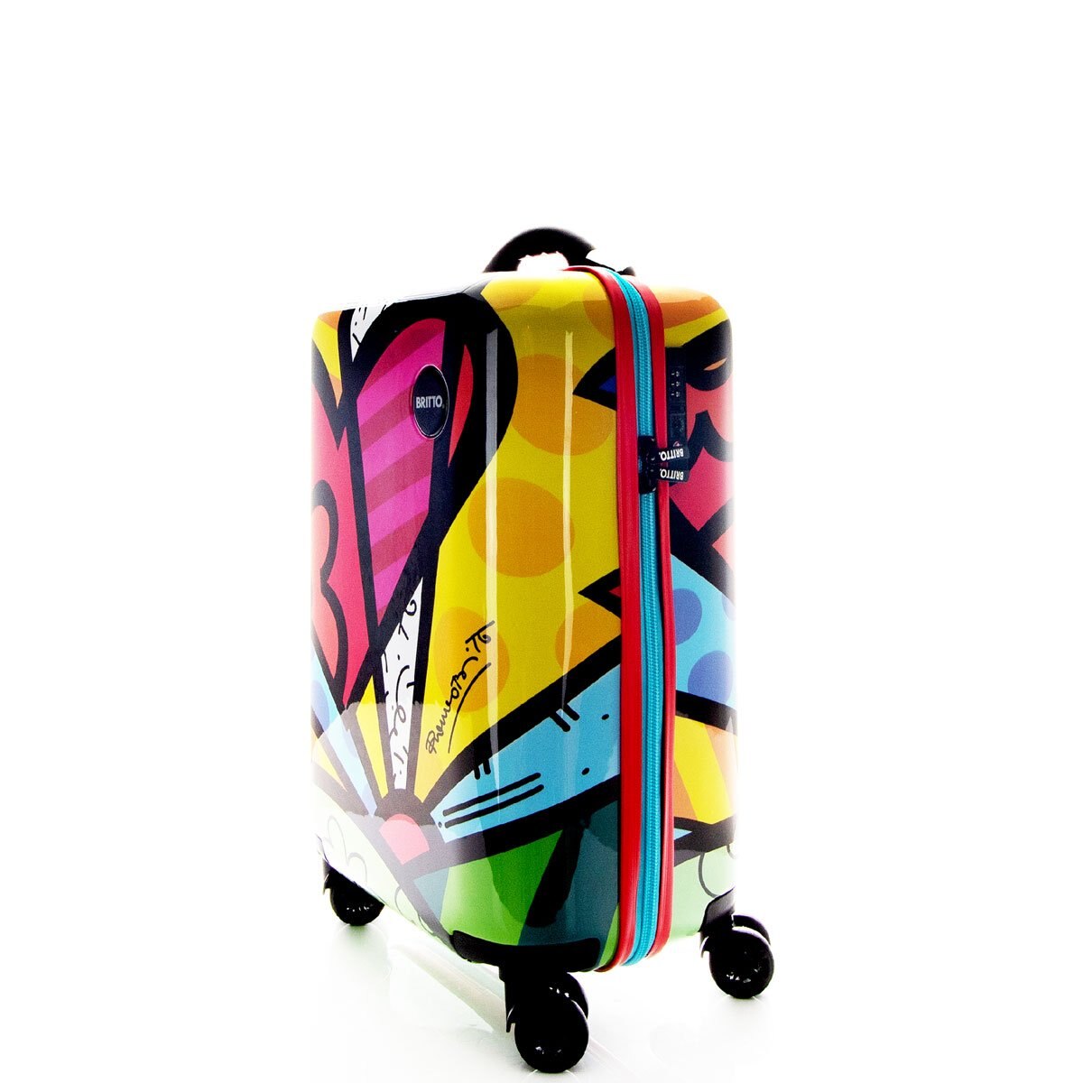 Maleta Individual Vertical Rígida Rodante 20" Tsa Corazón Ll Britto