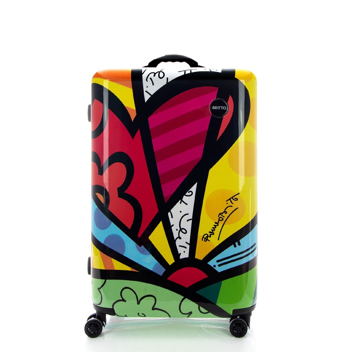 Maleta Individual Vertical Rígida Rodante 24" Tsa Corazón Ll Britto