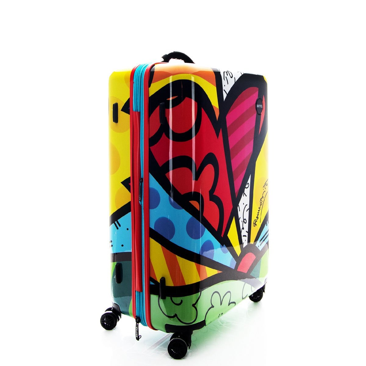 Maleta Individual Vertical Rígida Rodante 24" Tsa Corazón Ll Britto