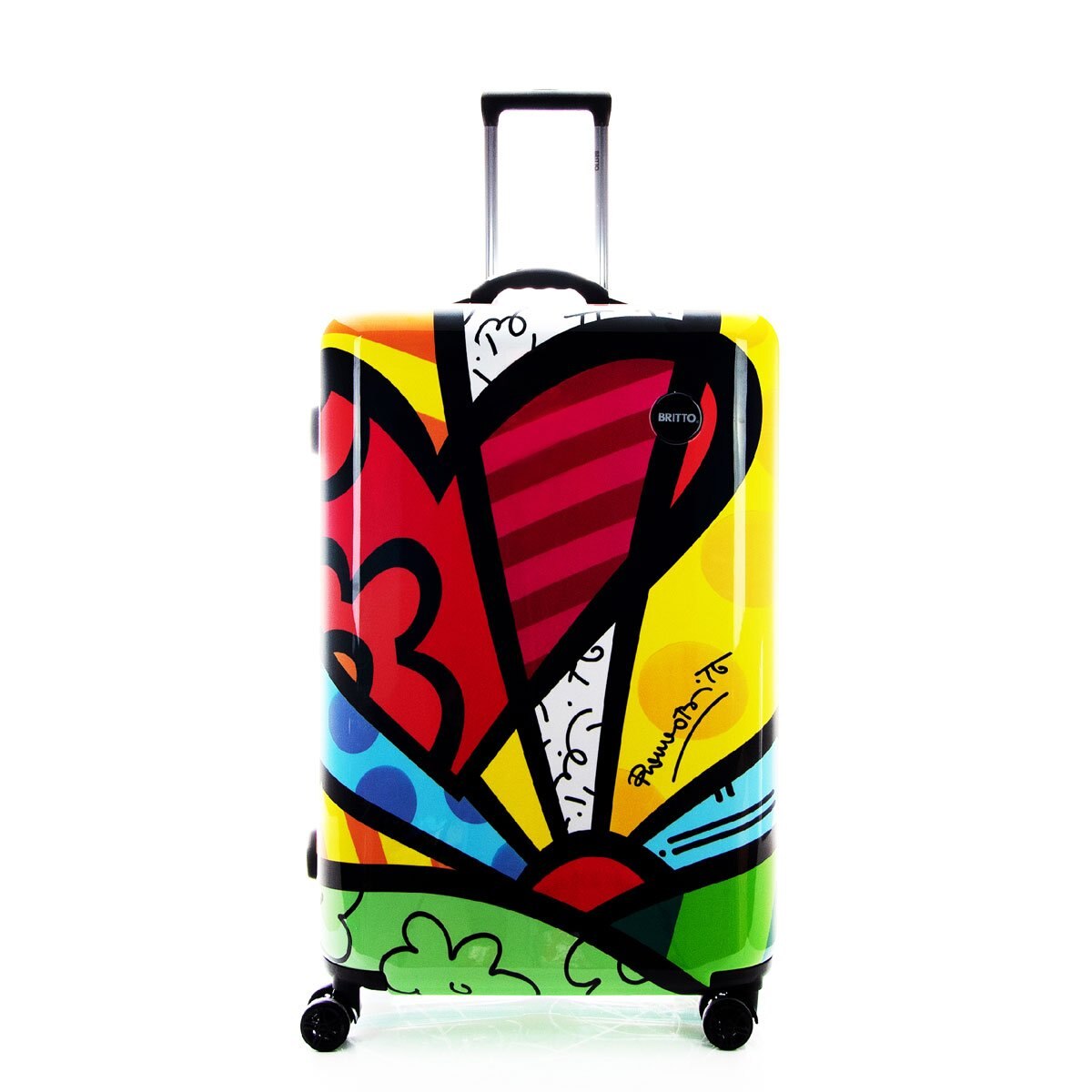 Maleta Individual Vertical Rígida Rodante 24" Tsa Corazón Ll Britto