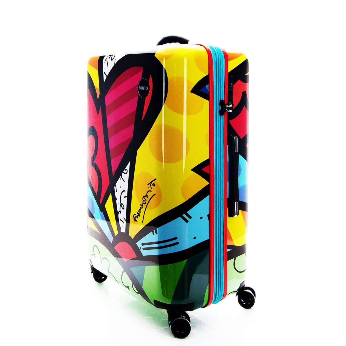 Maleta Individual Vertical Rígida Rodante 28" Tsa Corazón Ll Britto