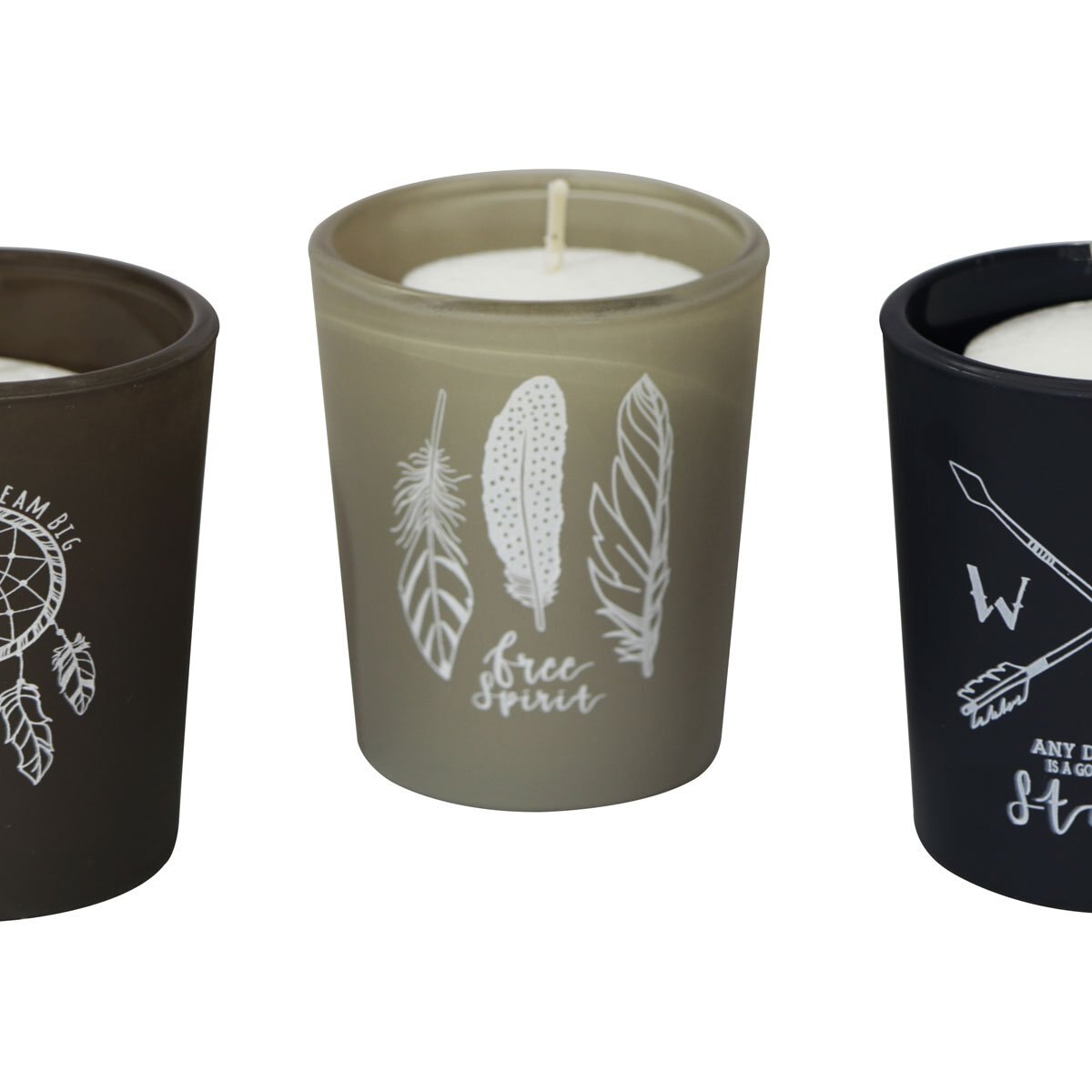 Home Nature Juego de 3 Velas Tealight