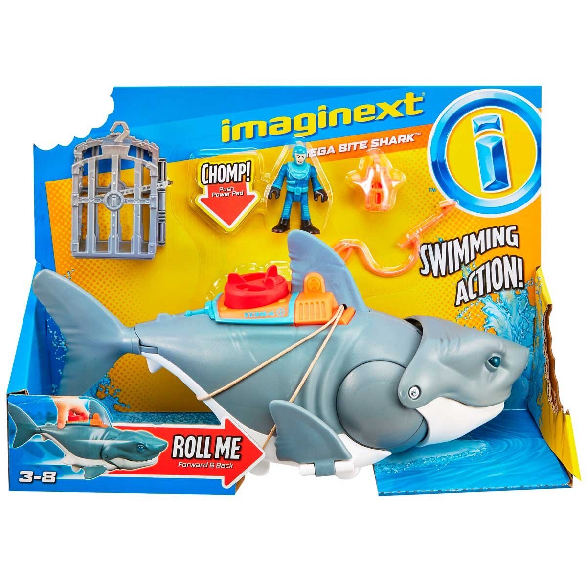 Fisher-Price Tiburón Mega Mordida Mattel
