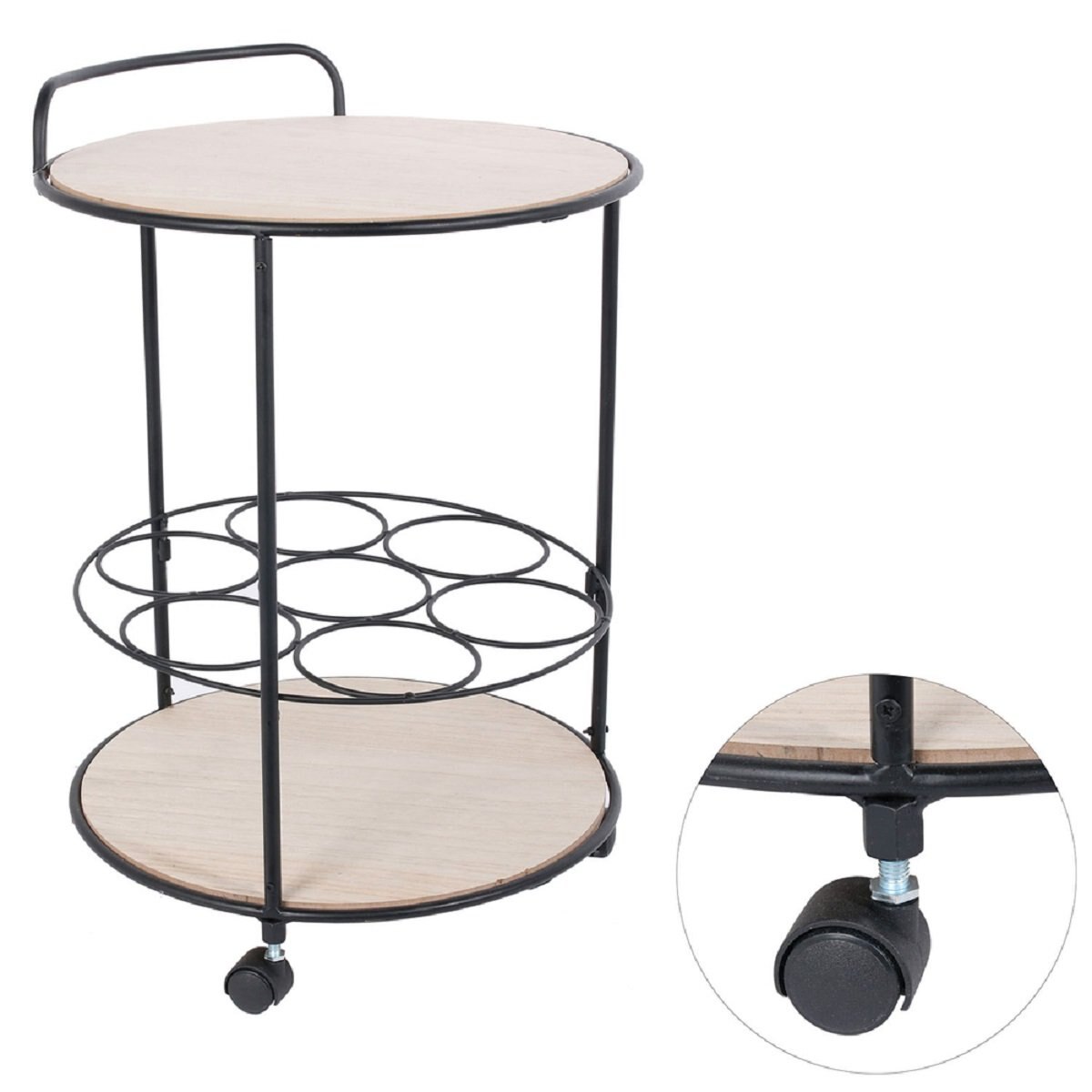 Camarera con Botellero 37X37X60 Cm The Home Deco Factory