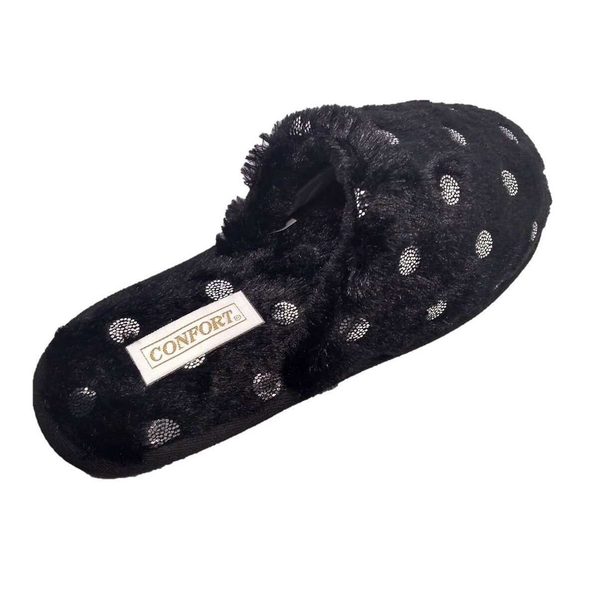 Pantufla Sin Talón con Lunares Confort