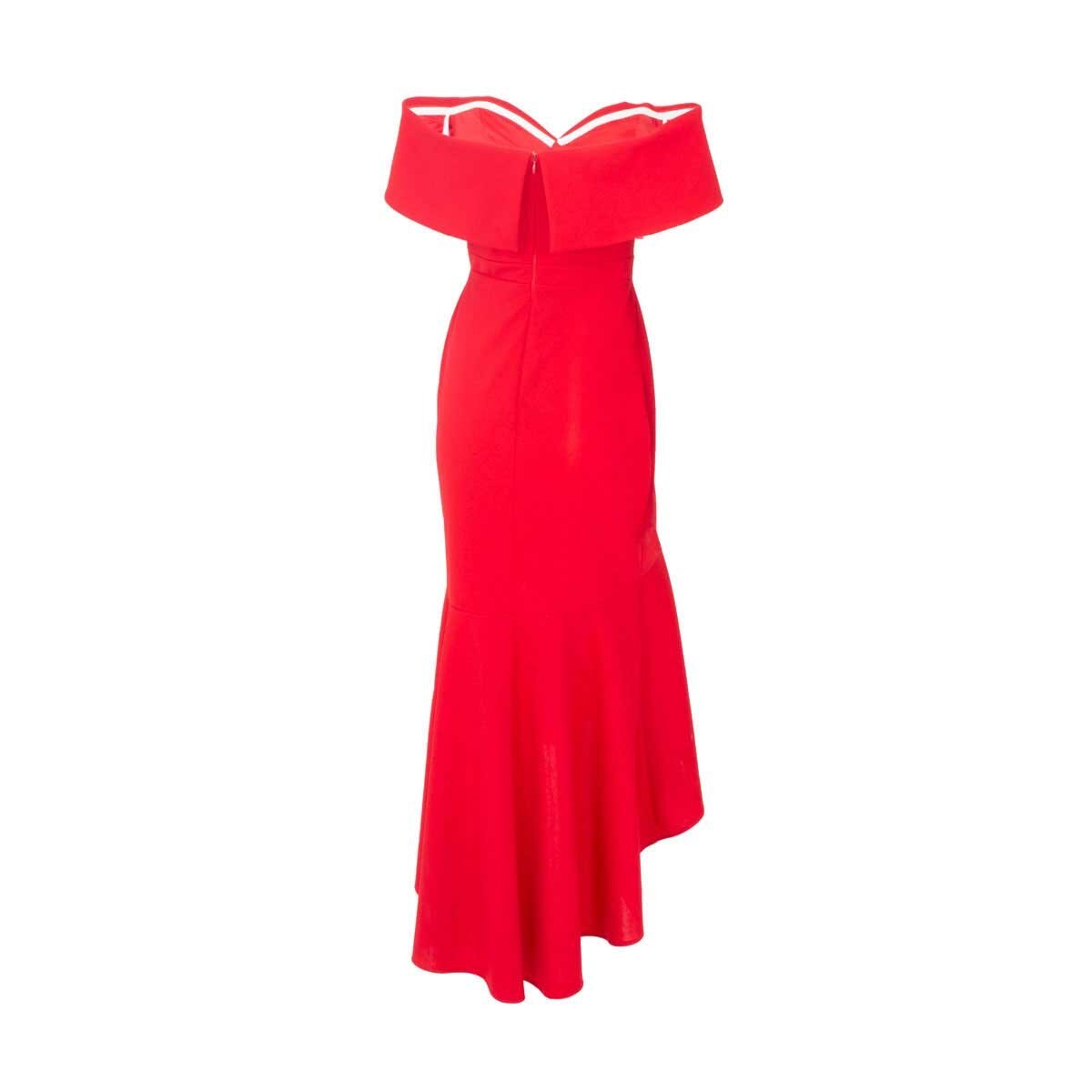 Vestido con Desnivel Sin Hombros Noshe