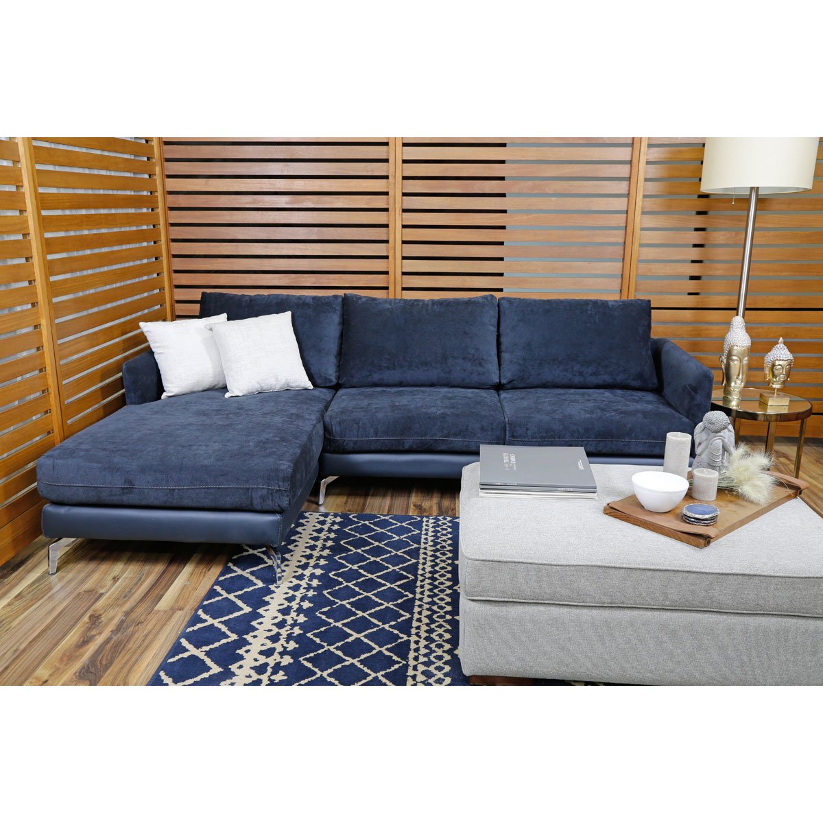 Chaise Izquierdo Treviso Iron Azul Devane