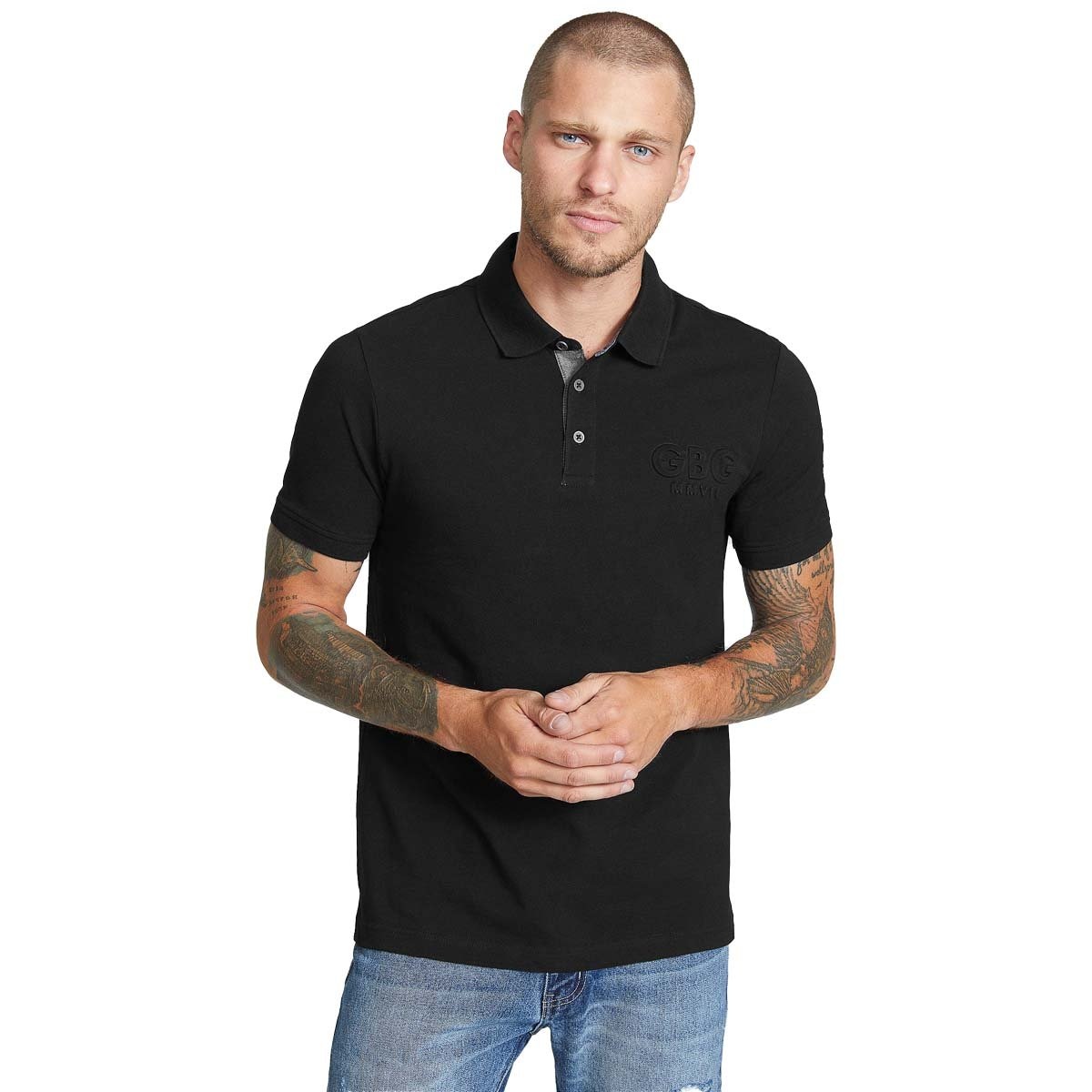 playera polo negro