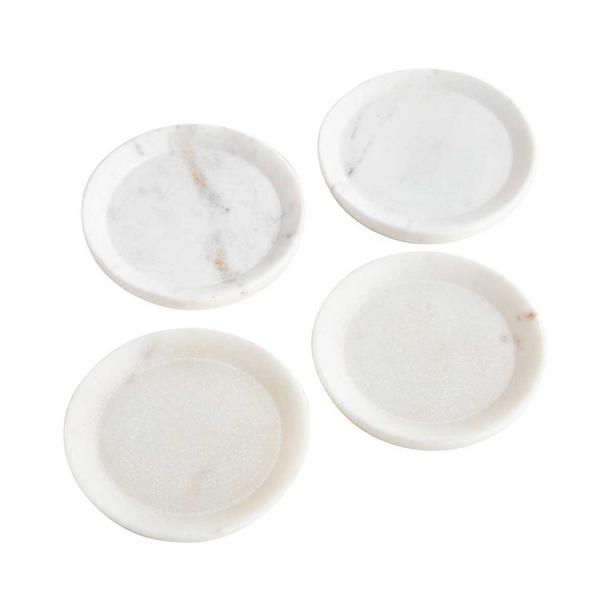 Set 4 Porta Vasos White Marble Pier 1 Imports