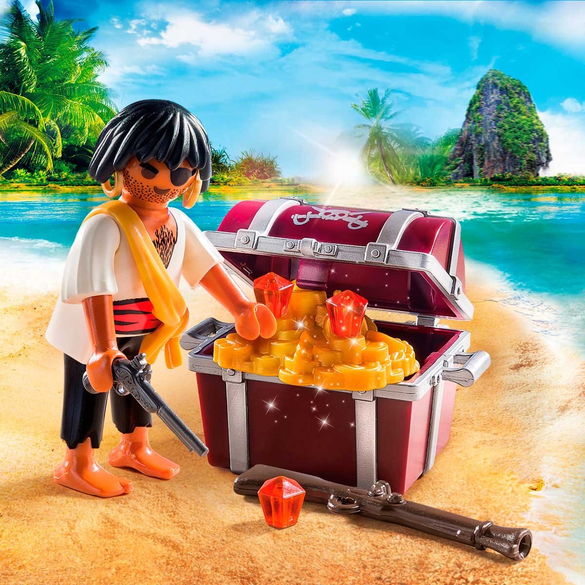 Pirata con Cofre Del Tesoro Playmobil