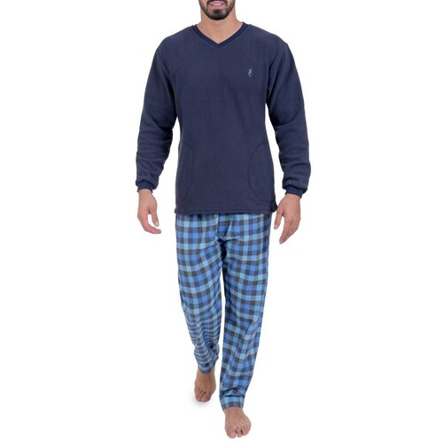 Pijama Polar con Pantal&oacute;n de Franela Moda Villa