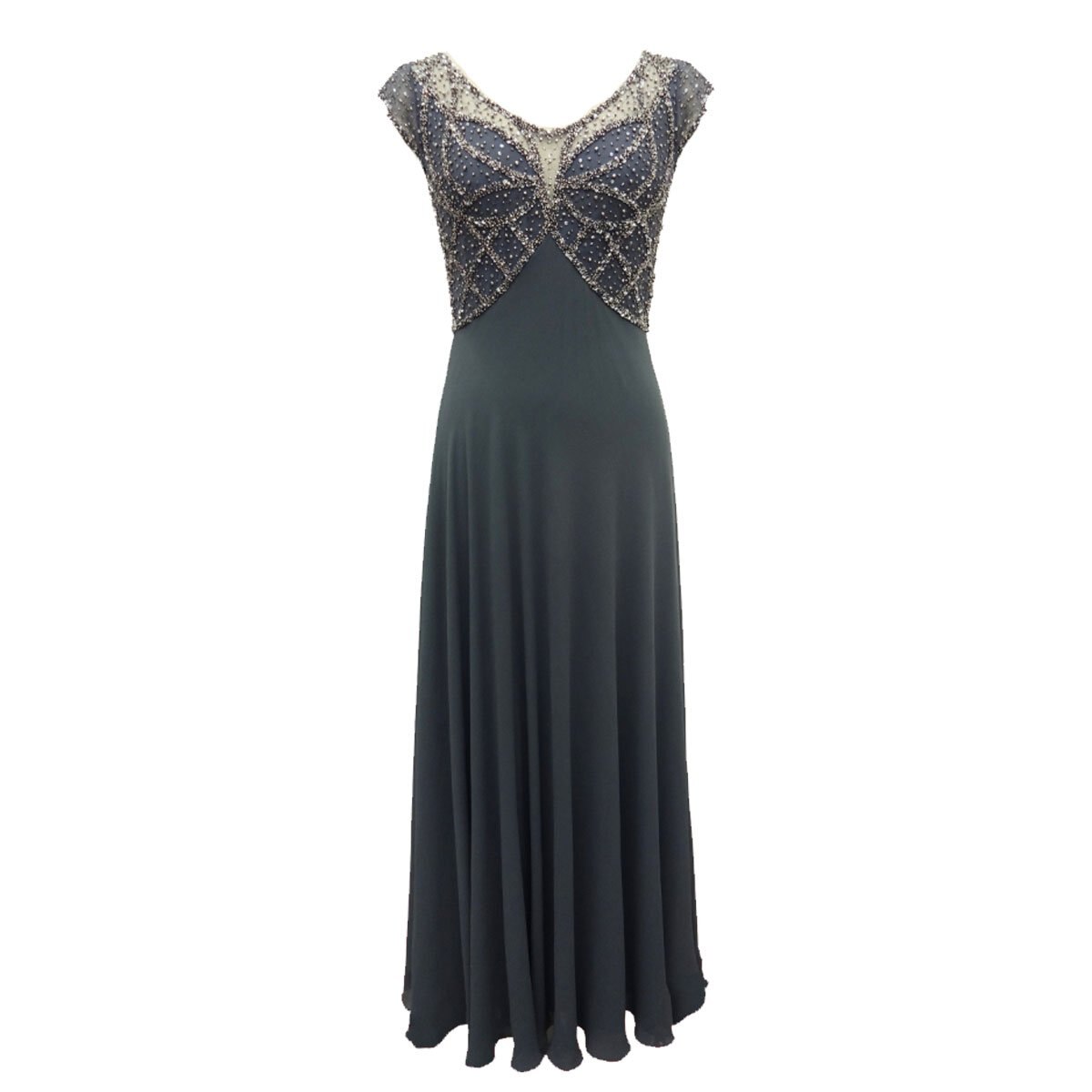 Vestido Largo con Aplicaion en Blusa J Kara