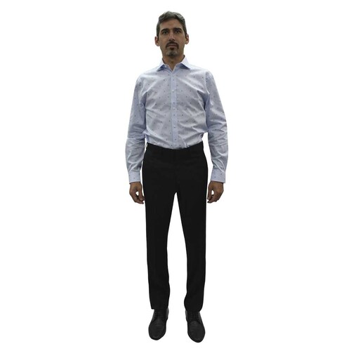 Camisa de Vestir Azul Combinado Corte Slim Tommy Hilfiger