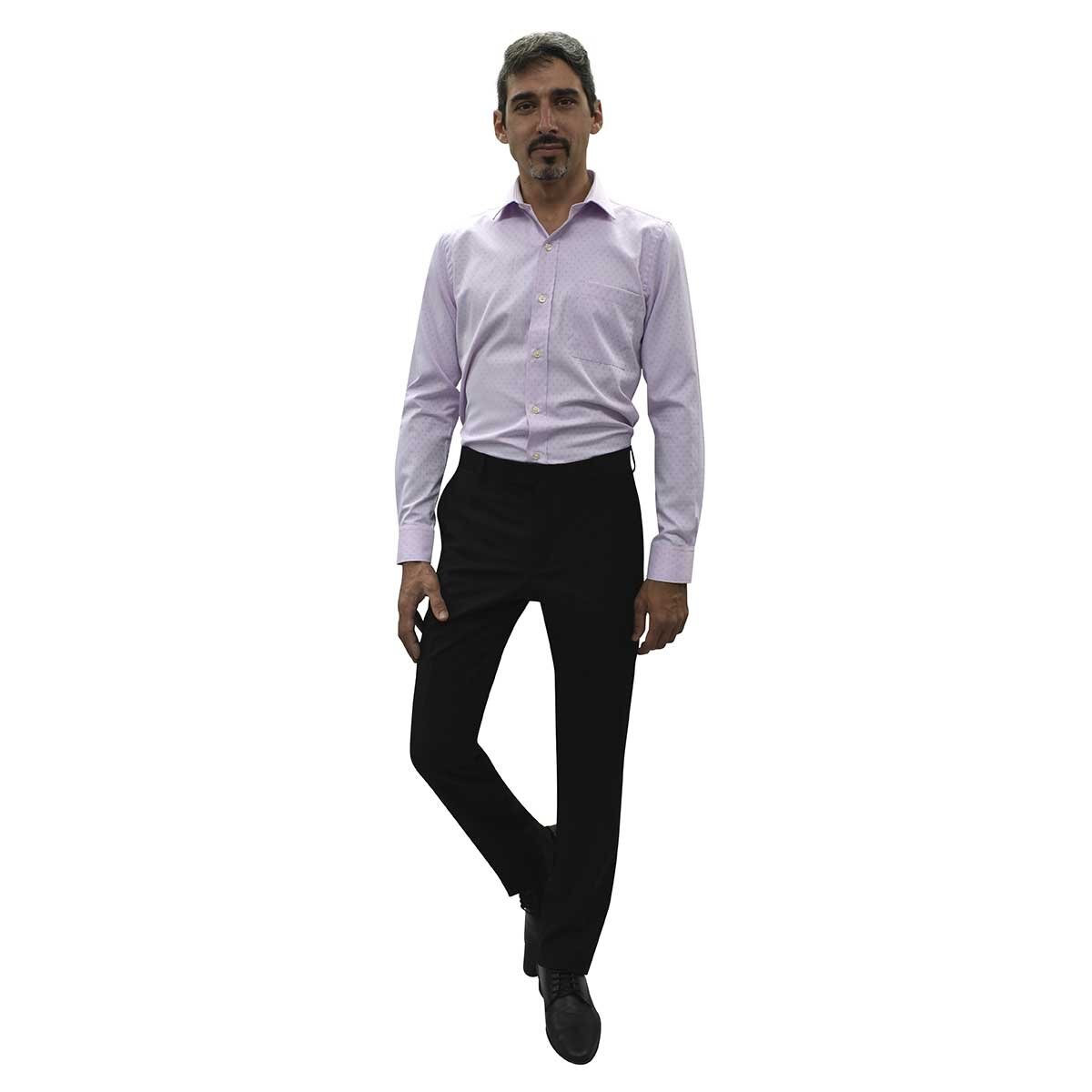 Camisa de Vestir Rosa Corte Slim Modelo Cavalier para Caballero