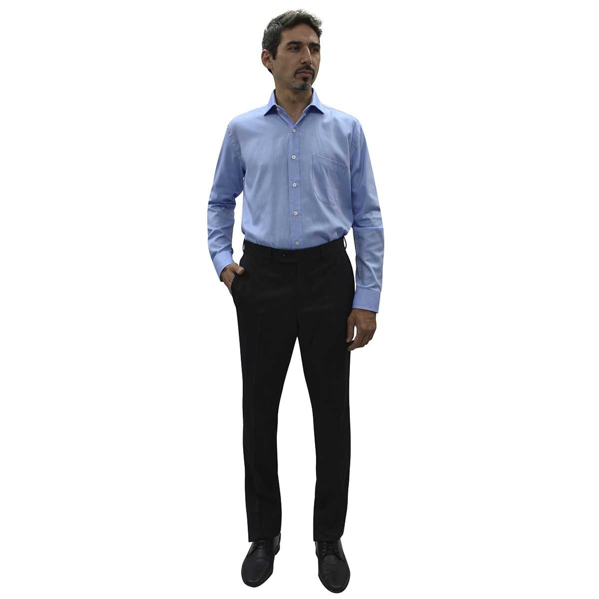 Camisa de Vestir Azul Medio Corte Regular Nautica para Caballero