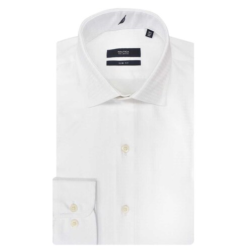Camisa de Vestir Blanco Corte Slim Modelo Nautica para Caballero