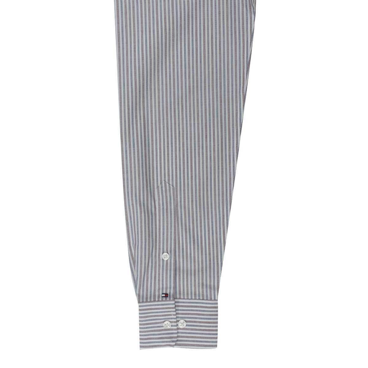 Camisa de Vestir Azul Combinado Corte Regular Tommy Hilfiger