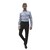 Camisa de Vestir Blanca Combinada Corte Slim Tommy Hilfiger para Caballero