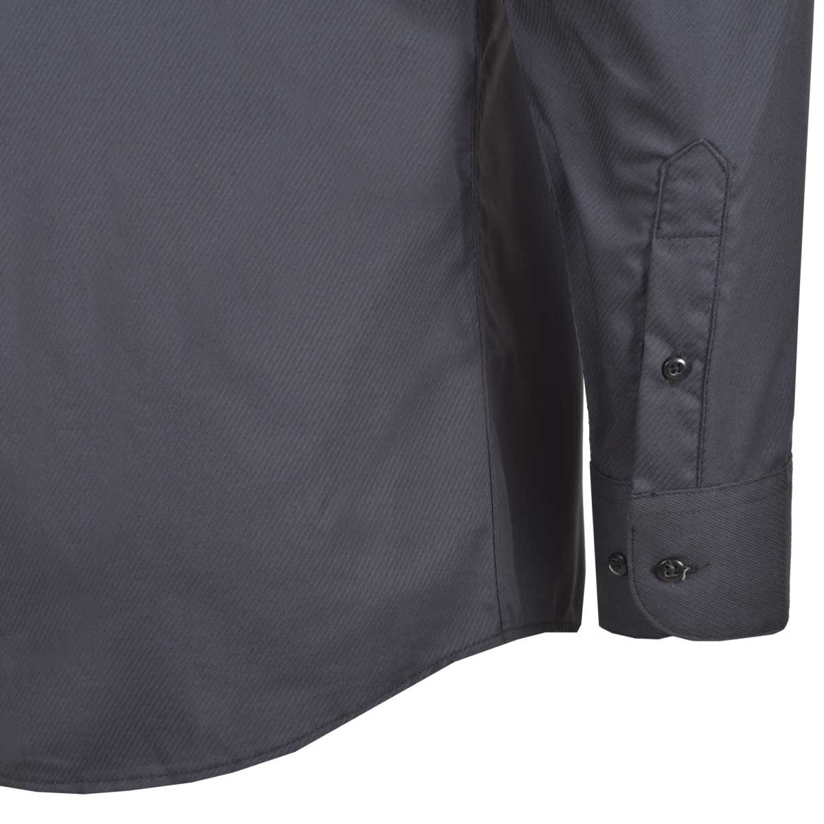Camisa de Vestir Negra Lisa con Manga Larga Nina Ricci