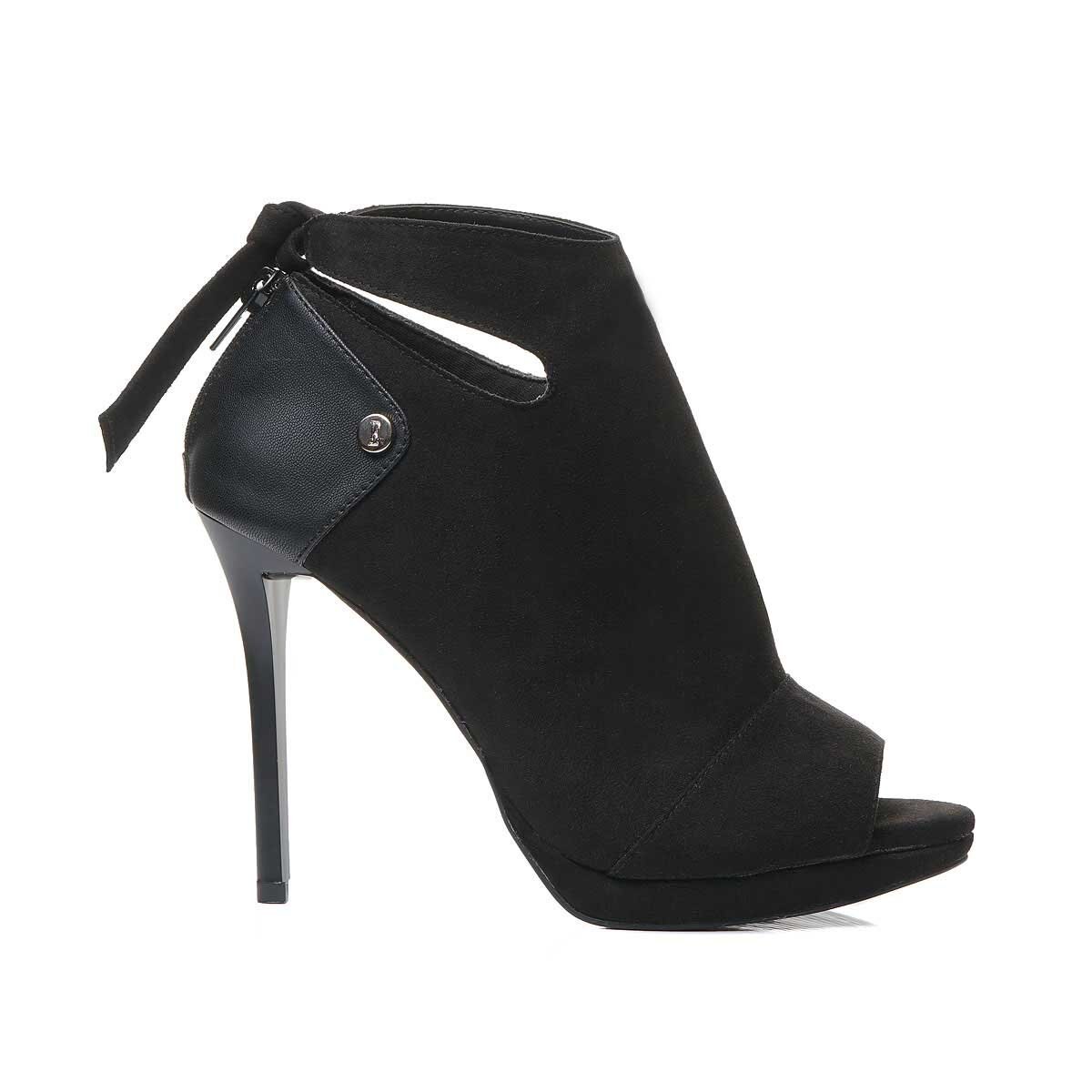 Shootie con Cierre Y Ajuste Cierre Trasero Negro Elle
