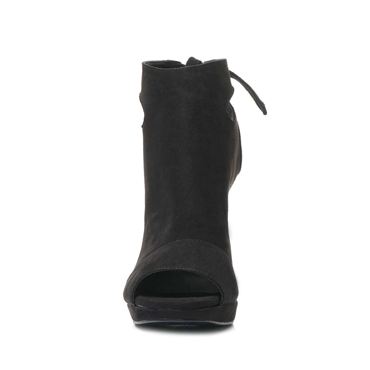 Shootie con Cierre Y Ajuste Cierre Trasero Negro Elle