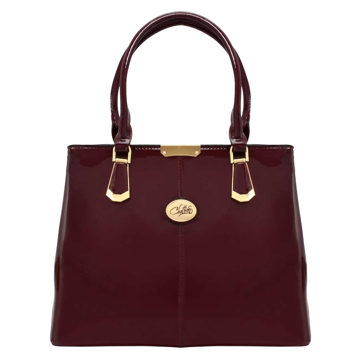 Bolso Satchel Vino en Charol Chatties