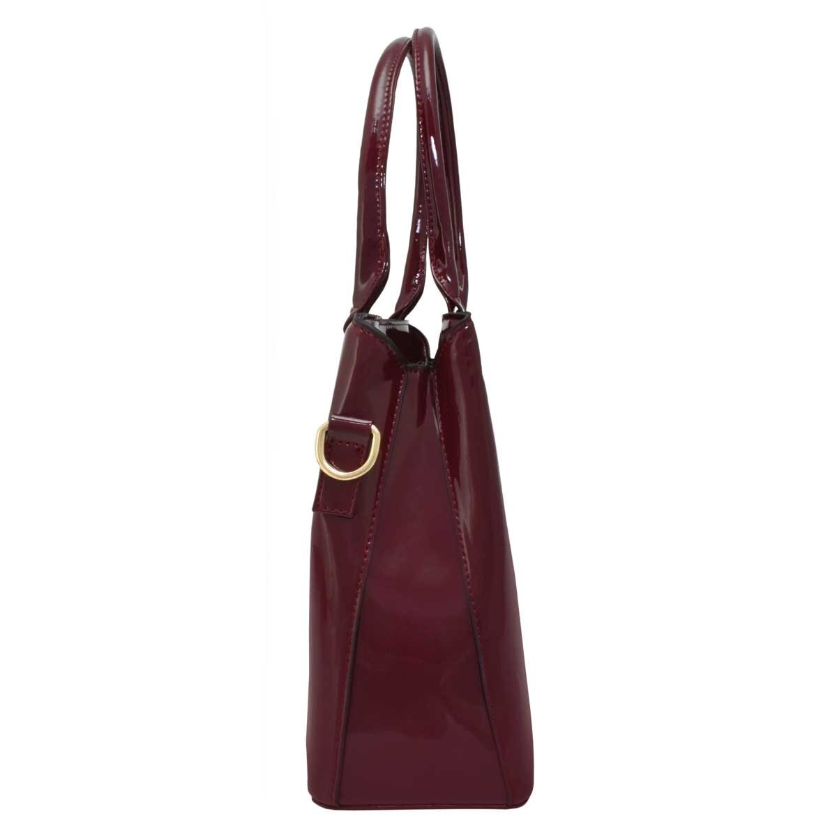 Bolso Satchel Vino en Charol Chatties