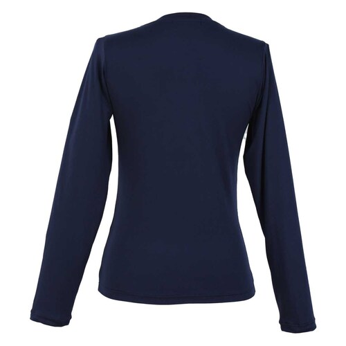 Blusa Azul Escote Redondo con Accesorio Just By Basel