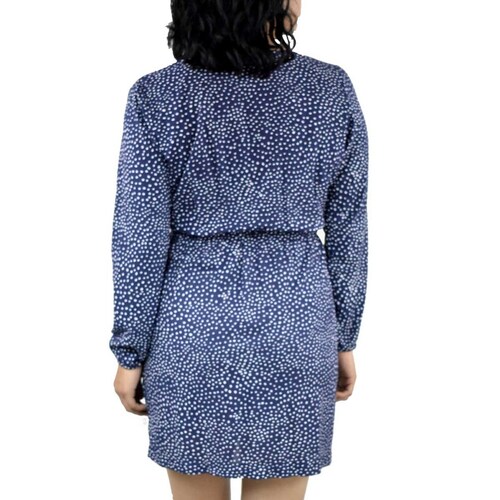 Vestido con Elástico en Cintura Berenjena