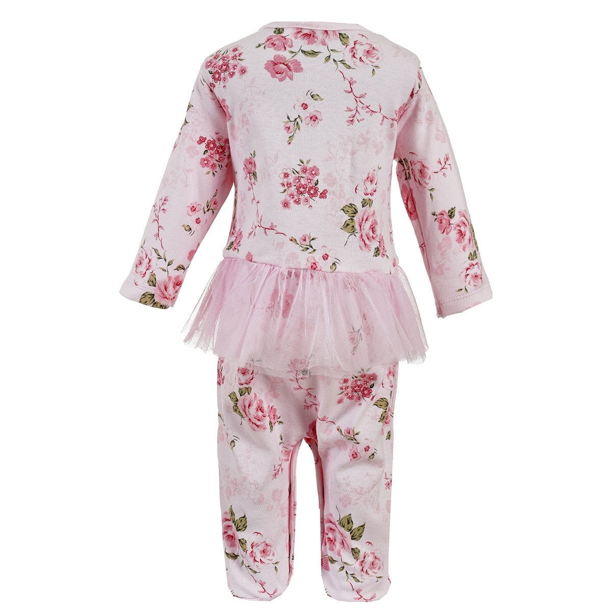 Mameluco Tutu con Banda Flores Rosas Carosello