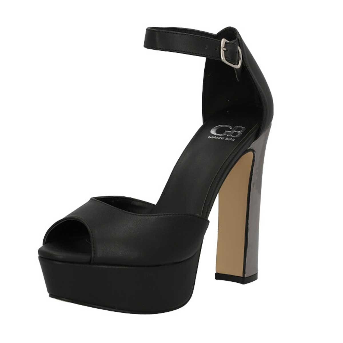 Sandalia con Plataforma Y Pulsera Gianni Bini Color Negro