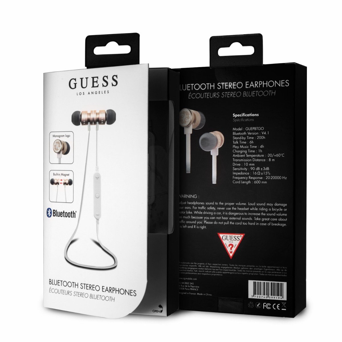 Audífonos Inalámbricos Guepbtgo Blanco- Dorado Guess