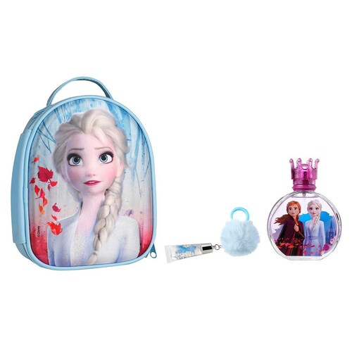 Fragancia Infantil Frozen II Edt 100 Ml + Lip Gloss + Backpack 3D + Pompon