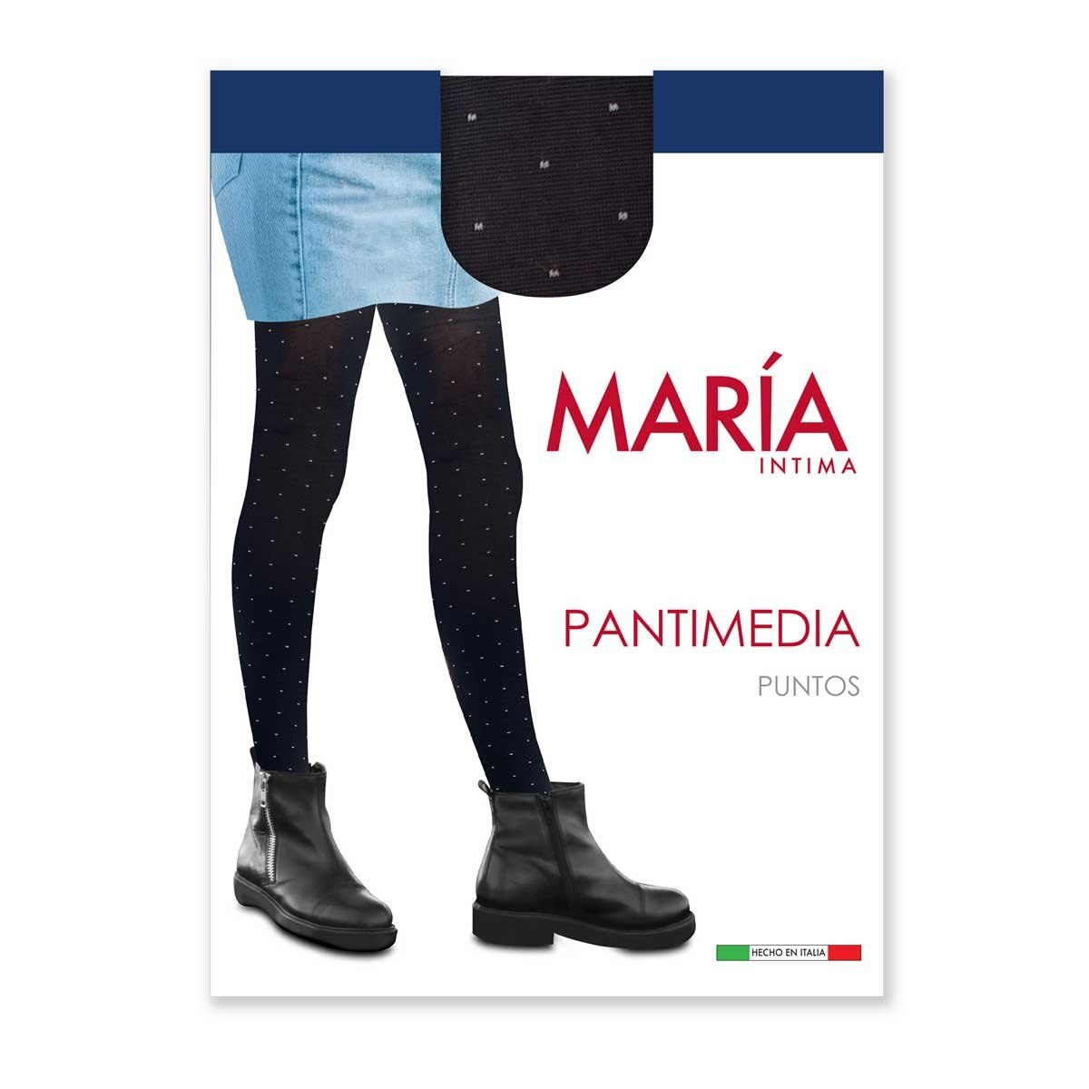 Pantimedia Opaca con Puntos María Intima