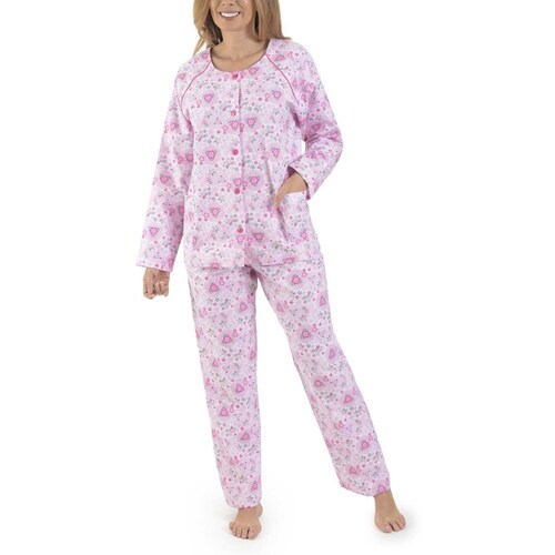 Pijama para Dama Franela Diseño de Flores Night Star