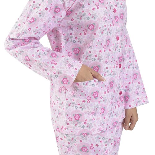 Pijama para Dama Franela Diseño de Flores Night Star