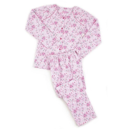 Pijama para Dama Franela Diseño de Flores Night Star