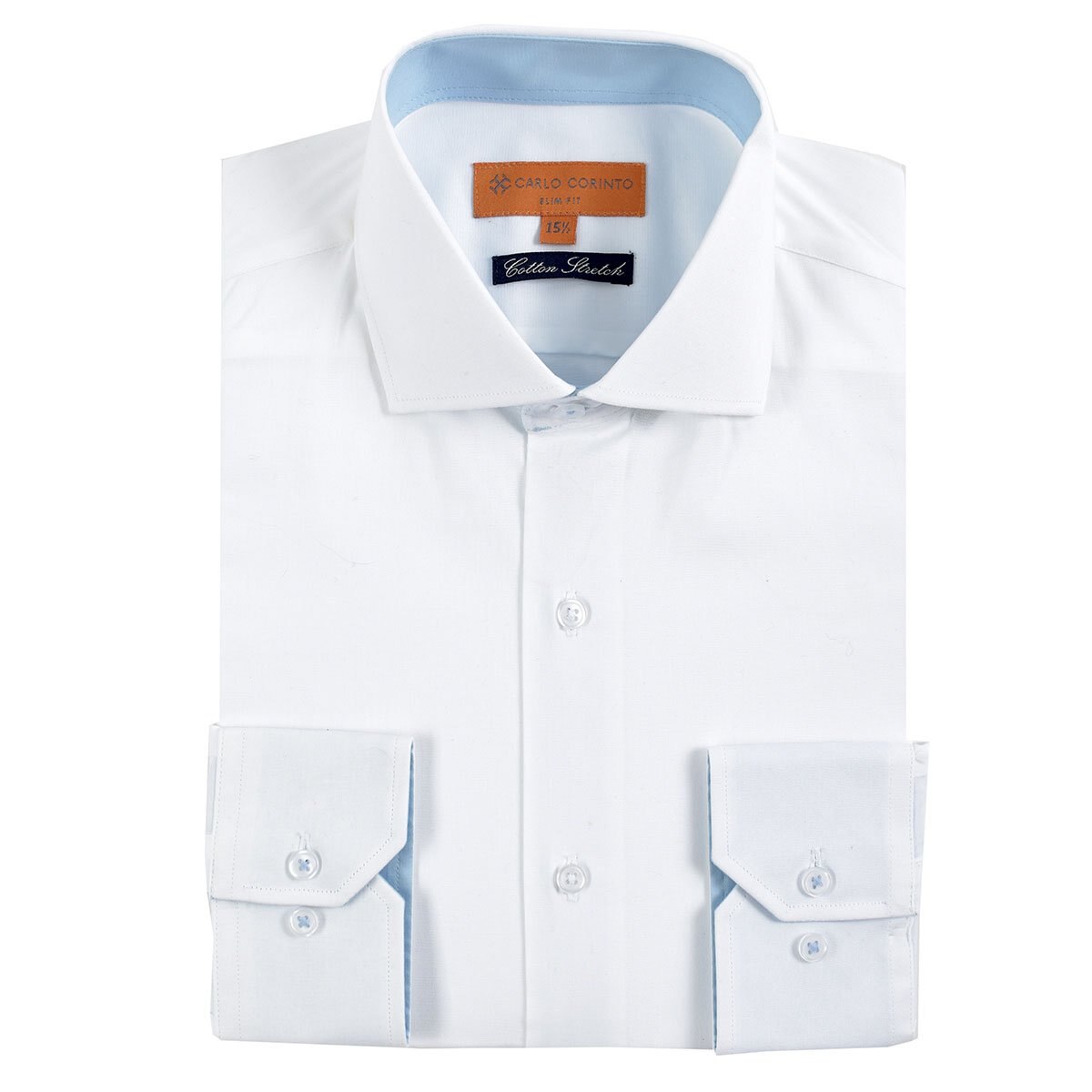 Camisa Vestir Blanco Carlo Corinto Slim Fit
