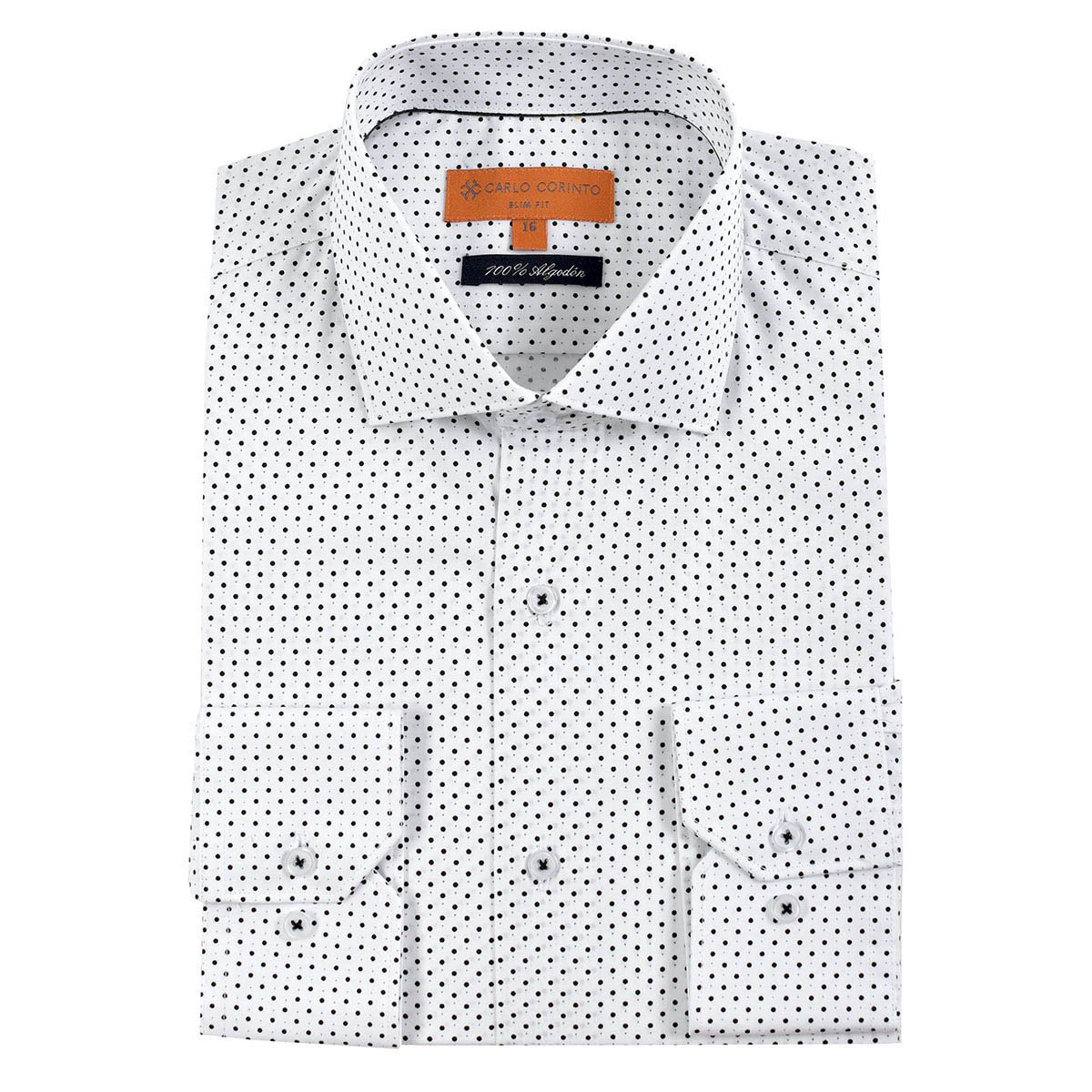 Camisa Vestir Blanco Carlo Corinto Slim Fit